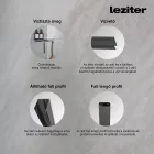 Leziter Eva 70x140 cm 1 szárnyú kádparaván, 6 mm üveg, matt fekete