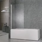 Leziter Eva 80x140 cm 1 szárnyú kádparaván, 6 mm üveg, króm