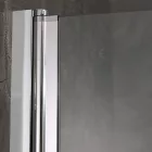 Leziter Eva 80x140 cm 1 szárnyú kádparaván, 6 mm üveg, króm