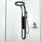 Aquajet hidromasszázs zuhanypanel fekete