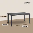 Hella műanyag kerti asztal grafit