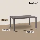 Hella műanyag kerti asztal taupe