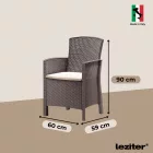 Lima műrattan karfás szék taupe