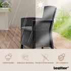 Lima műrattan karfás szék taupe