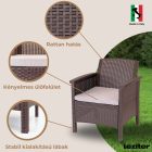 Venus 4 személyes kerti bútor garnitúra Barna színben