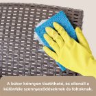 Venus 4 személyes kerti bútor garnitúra Barna színben