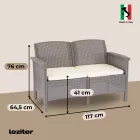Venus 4 személyes kerti bútor garnitúra Cappuccino színben
