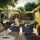 Venus 4 személyes kerti bútor garnitúra grafit színben