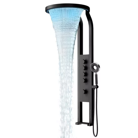 Leziter Luxory termosztátos hidromasszázs zuhanypanel, szürke