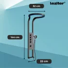 Leziter Luxory termosztátos hidromasszázs zuhanypanel, szürke