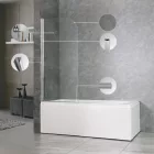 Leziter Eva 70x140 cm 1 szárnyú kádparaván, 6 mm üveg, króm