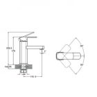 Zegor fekete álló egykaros kerámiabetétes mosdó csaptelep LEB1-A123YB