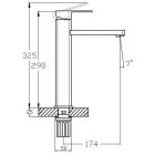 Zegor króm álló egykaros kerámiabetétes magasított mosdó csaptelep LEB1-B123