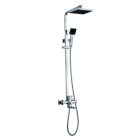 Zegor LEB16-A123 króm kádtöltős zuhanyrendszer, szögletes alakú esőztetővel és zuhanyfejjel