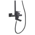 Zegor LEB16-A123YB fekete kádtöltős zuhanyrendszer, szögletes alakú esőztetővel és zuhanyfejjel