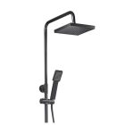 Zegor LEB16-A123YB fekete kádtöltős zuhanyrendszer, szögletes alakú esőztetővel és zuhanyfejjel