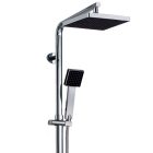 Zegor LEB16-A123 króm kádtöltős zuhanyrendszer, szögletes alakú esőztetővel és zuhanyfejjel