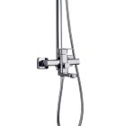 Zegor LEB16-A123 króm kádtöltős zuhanyrendszer, szögletes alakú esőztetővel és zuhanyfejjel