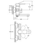 Zegor króm fali egykaros kerámiabetétes kádtöltő csaptelep elfordítható kifolyóval, zuhanyszettel LEB3-A123