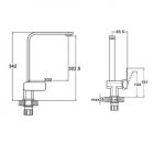 Zegor króm álló egykaros kerámiabetétes mosogató csaptelep LEB4-A123