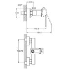Zegor króm fali kétkaros kerámiabetétes zuhany csaptelep zuhanyszettel LEB5-A123