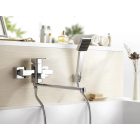 Zegor króm fali egykaros kerámiabetétes kád és mosdó töltő csaptelep, zuhanyszettel LEB7-B123