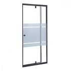 Flexi-S állítható egyszárnyú zuhanyajtó 76-91x185 cm fekete