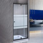 Flexi-S állítható egyszárnyú zuhanyajtó 76-91x185 cm fekete