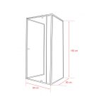 Flexi falsíkra szerelhető szögletes zuhanykabin 90x90 cm zuhanytálca nélkül fekete