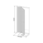 Flexi állítható egyszárnyú zuhanyajtó 76-91x185 cm fekete
