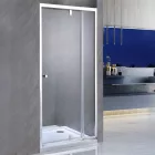 Flexi 76-91x185 cm széles fix+nyíló króm zuhanyajtó 6 mm vastag biztonsági üveggel