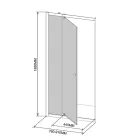 Flexi 76-91x185 cm széles fix+nyíló króm zuhanyajtó 6 mm vastag biztonsági üveggel