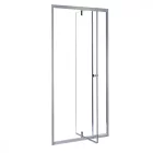 Flexi 76-91x185 cm széles fix+nyíló króm zuhanyajtó 6 mm vastag biztonsági üveggel