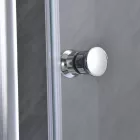 Flexi 76-91x185 cm széles fix+nyíló króm zuhanyajtó 6 mm vastag biztonsági üveggel