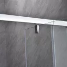 Flexi 76-91x185 cm széles fix+nyíló króm zuhanyajtó 6 mm vastag biztonsági üveggel