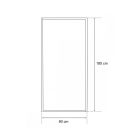 Zuhanyfal 80x185 cm-es méretben fekete