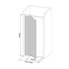 Flexi állítható egyszárnyú zuhanyajtó 86-101x185 cm fekete