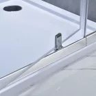 Flexi 86-101x185 cm széles fix+nyíló króm zuhanyajtó 6 mm vastag biztonsági üveggel