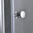 Flexi 86-101x185 cm széles fix+nyíló króm zuhanyajtó 6 mm vastag biztonsági üveggel