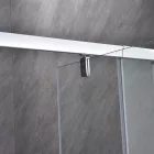 Flexi 86-101x185 cm széles fix+nyíló króm zuhanyajtó 6 mm vastag biztonsági üveggel