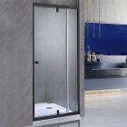 Flexi állítható egyszárnyú zuhanyajtó 96-111x185 cm fekete