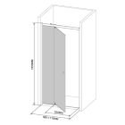 Flexi állítható egyszárnyú zuhanyajtó 96-111x185 cm fekete