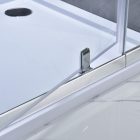 Flexi 96-111x185 cm széles fix+nyíló króm zuhanyajtó 6 mm vastag biztonsági üveggel