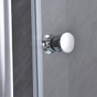 Flexi 96-111x185 cm széles fix+nyíló króm zuhanyajtó 6 mm vastag biztonsági üveggel