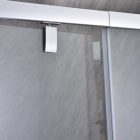 Flexi 96-111x185 cm széles fix+nyíló króm zuhanyajtó 6 mm vastag biztonsági üveggel