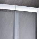 Flexi 96-111x185 cm széles fix+nyíló króm zuhanyajtó 6 mm vastag biztonsági üveggel