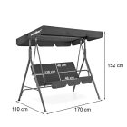 Serenita kerti hintaágy szürke