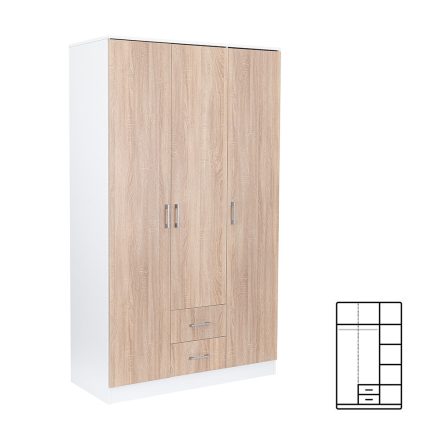 Miami-gardrobszekreny-120x205-cm-sonoma-tolgy-fehe