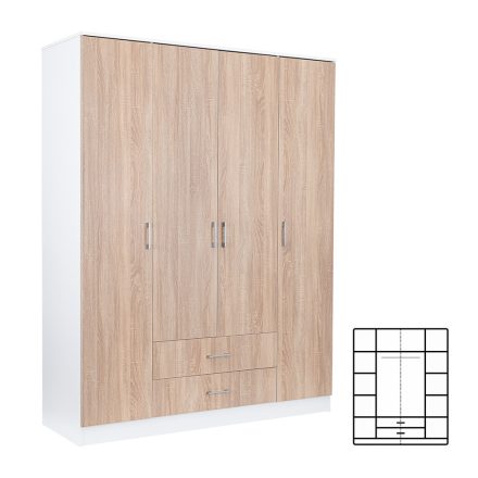 Miami-gardrobszekreny-160x205-cm-sonoma-tolgy-fehe