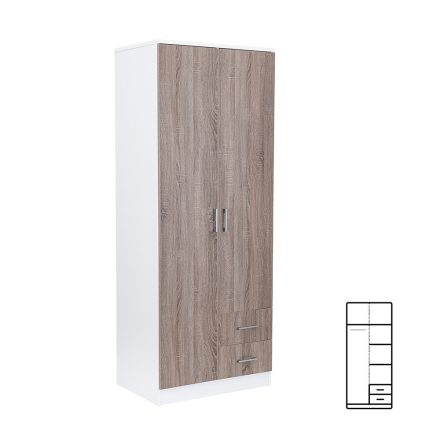 Miami-gardrobszekreny-80x205-cm-yorki-tolgy-feher